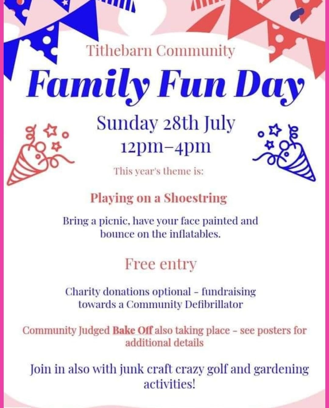 Notice about the Family Fun Day and Consultation